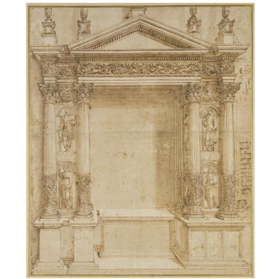 Design for an Altar, ca. 1527-Paper Art-32&quotx38"