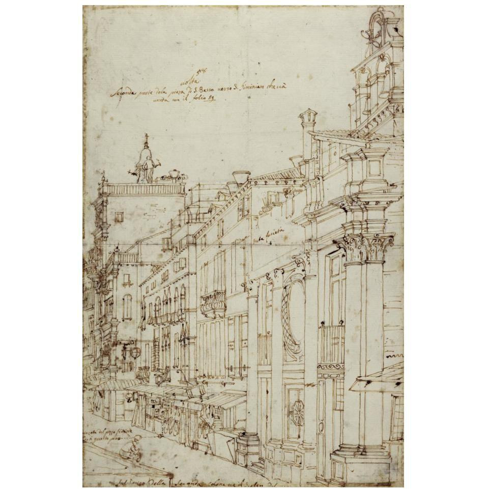 The Campo S. Basso The North Side with the Church, 1740s-Paper Art-14&quotx20"