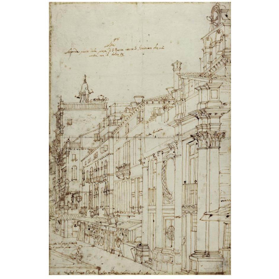 The Campo S. Basso The North Side with the Church, 1740s-Paper Art-18&quotx26"
