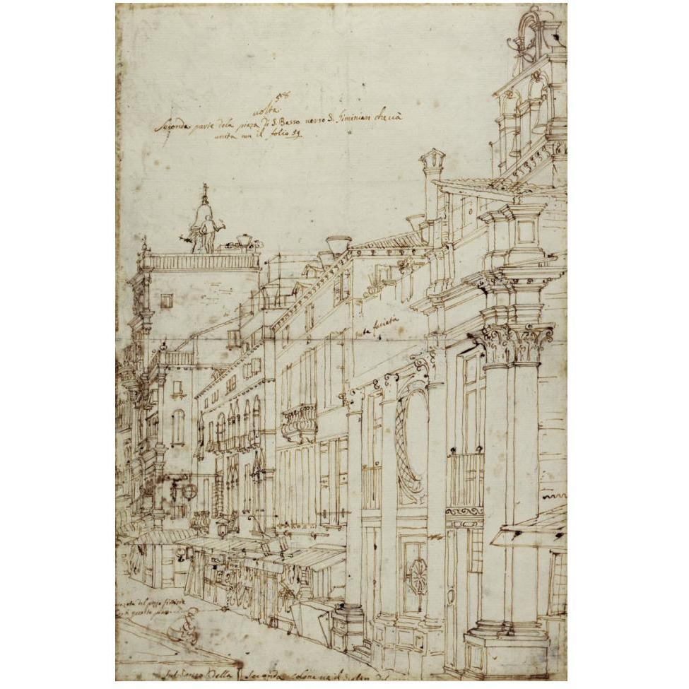 The Campo S. Basso The North Side with the Church, 1740s-Paper Art-34&quotx50"