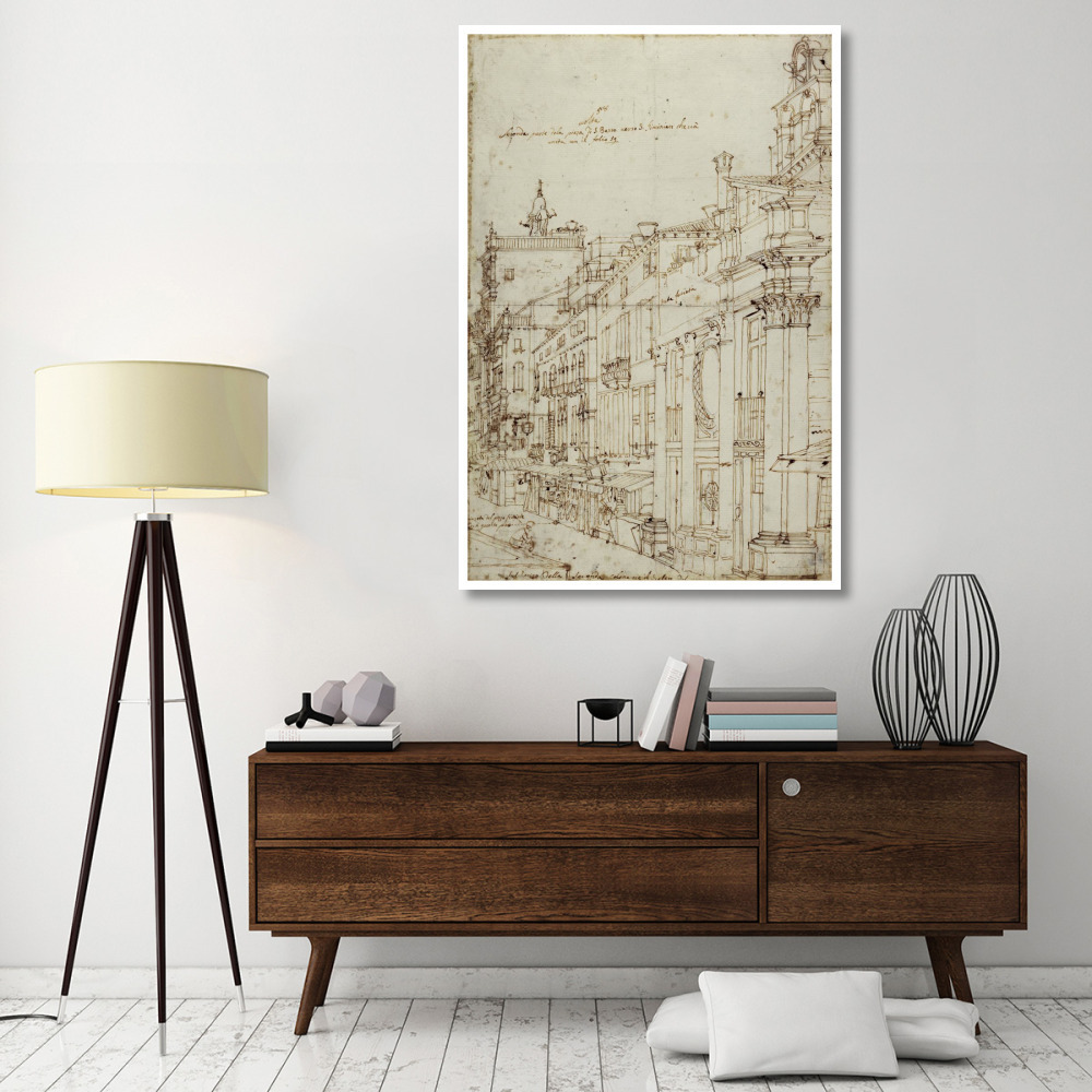 The Campo S. Basso The North Side with the Church, 1740s-Paper Art-42&quotx62"