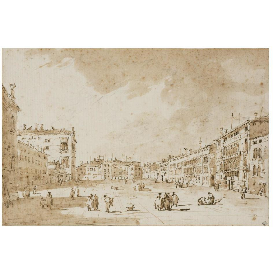 View of Campo San Polo, Venice, ca. 1790-Paper Art-26&quotx18"