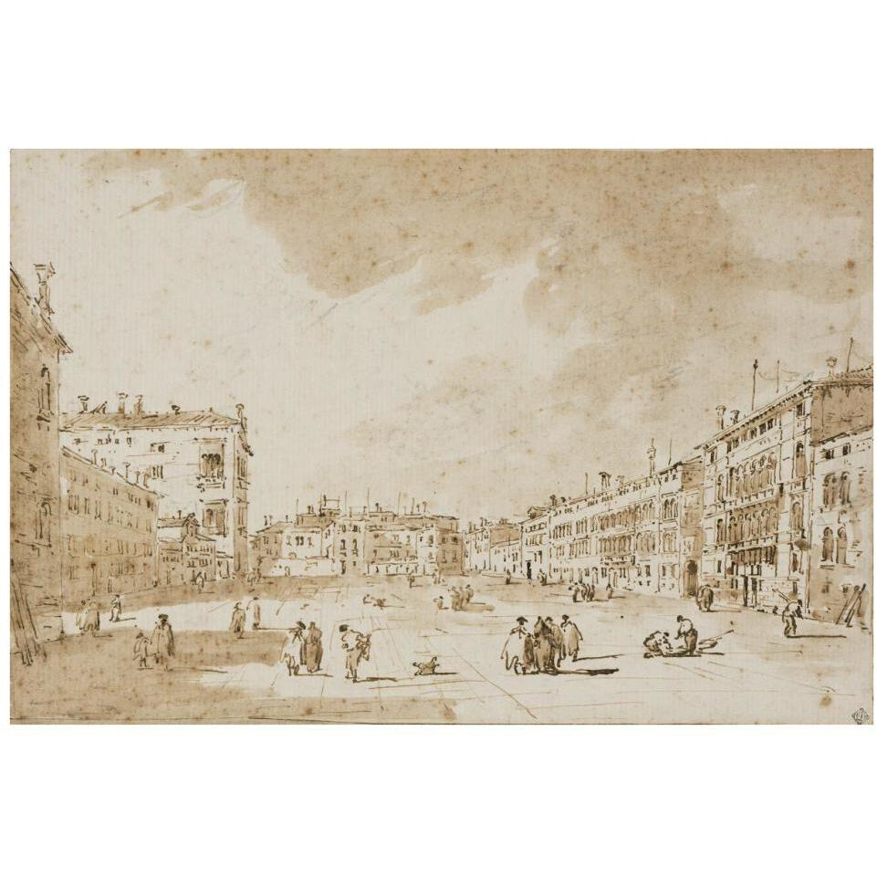 View of Campo San Polo, Venice, ca. 1790-Paper Art-38&quotx26"
