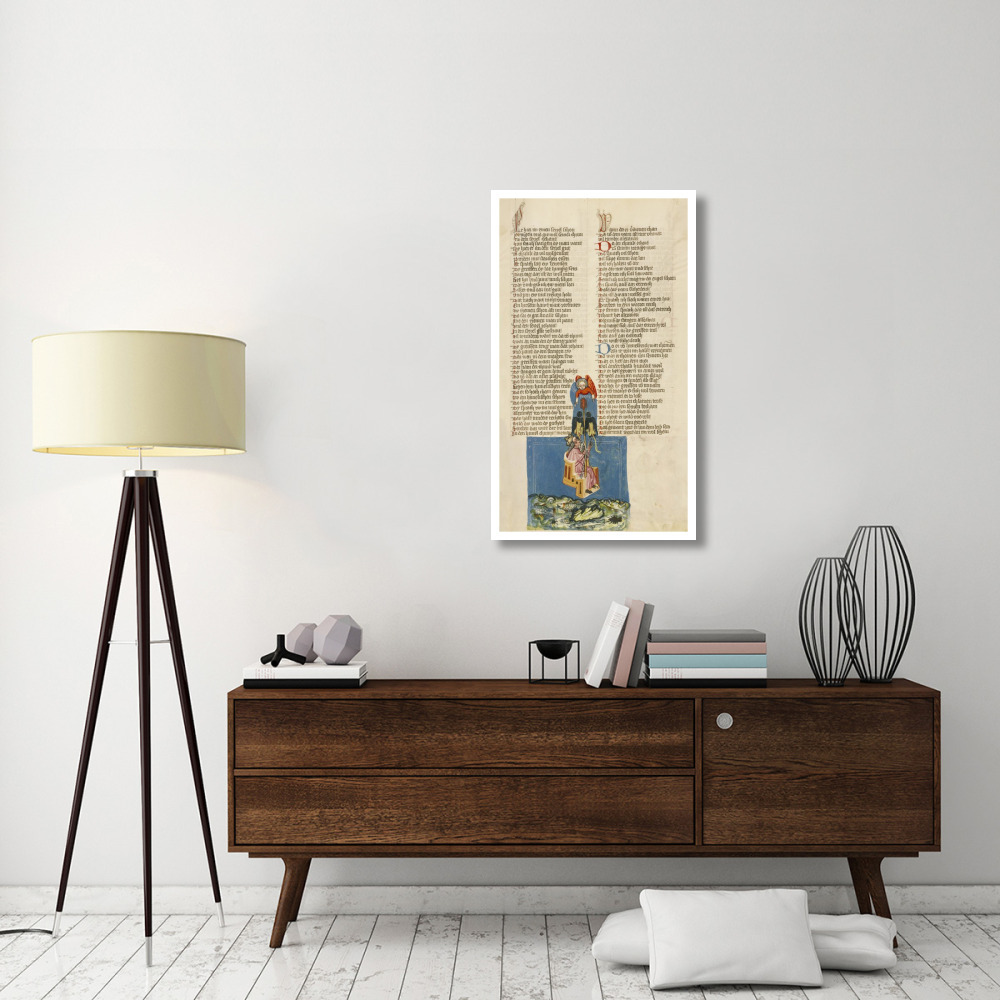 Alexander the Great in the Air-Paper Art-25&quotx42"