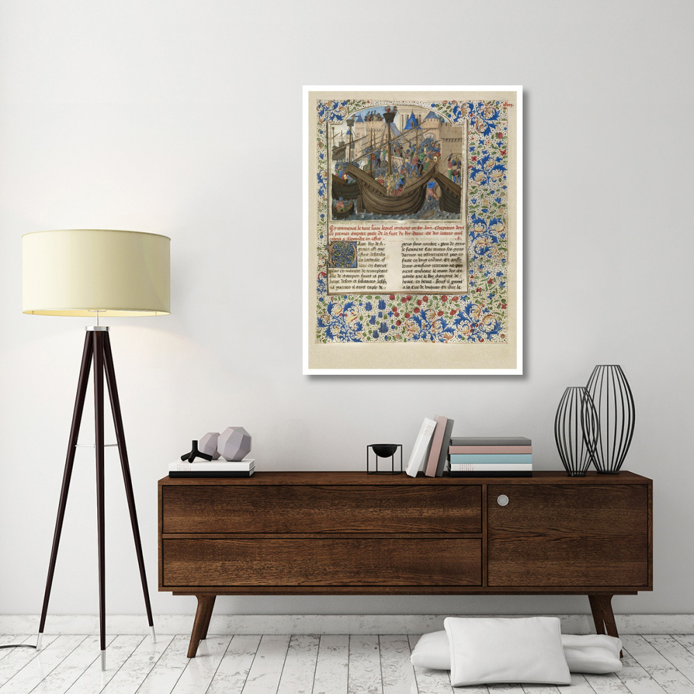 Alexander Attacks the City of Tyre-Paper Art-38&quotx50"