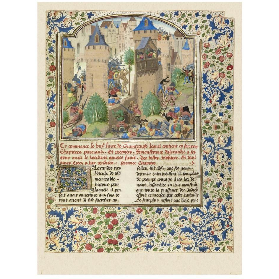 Alexander Fights in the Town of the Sudracae-Paper Art-20&quotx26"