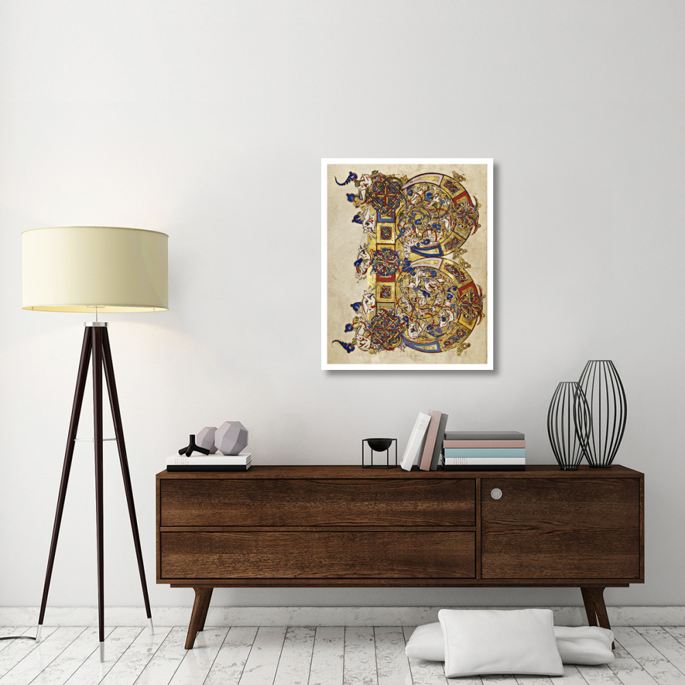 Inhabited Initial B-Paper Art-30&quotx37"