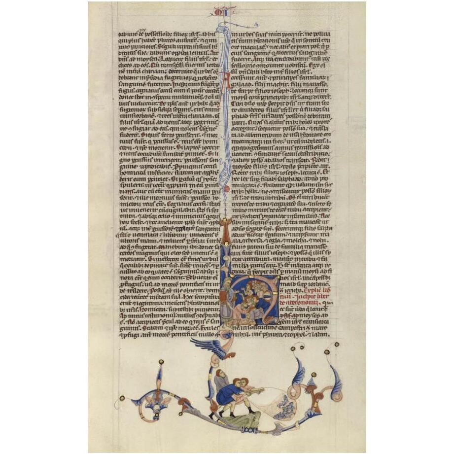 Page from the Abbey Bible-Paper Art-16&quotx24"