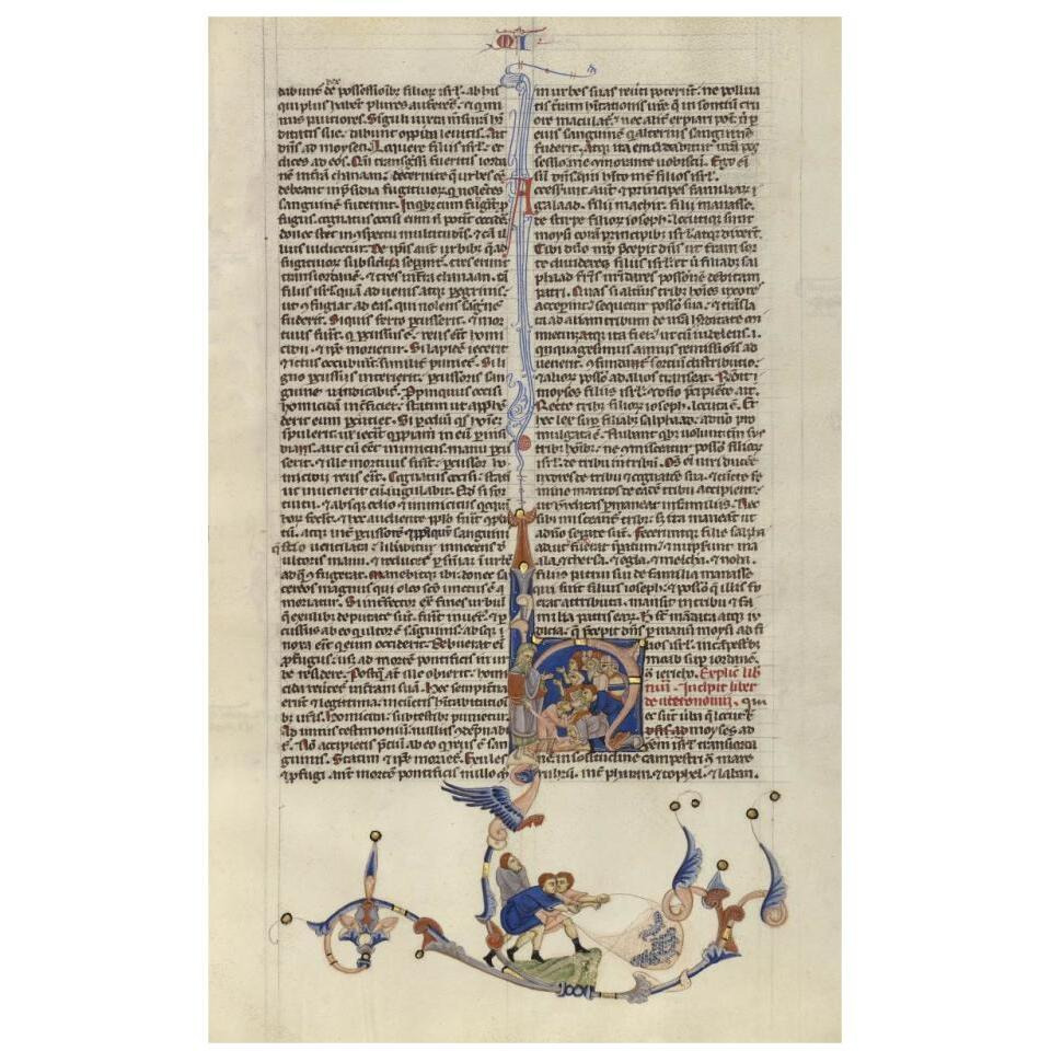 Page from the Abbey Bible-Paper Art-21&quotx32"