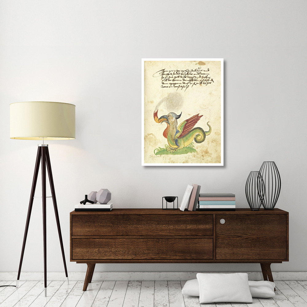 Civic festival of the Nuremberg Schembartlauf - Dragon Float-Paper Art-32&quotx42"