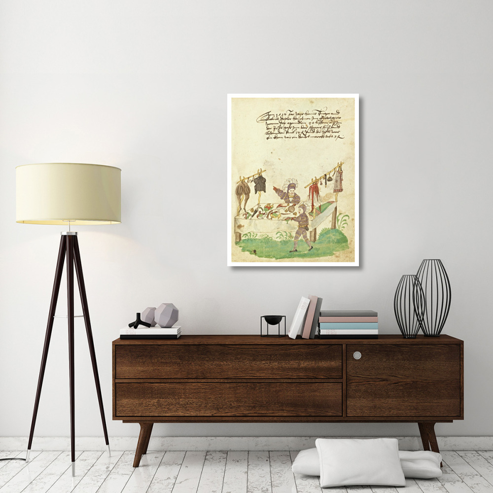 Civic festival of the Nuremberg Schembartlauf - Clothing Table-Paper Art-32&quotx42"