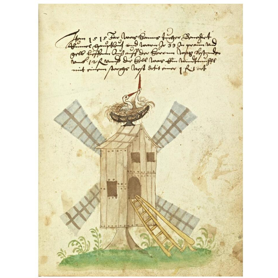 Civic festival of the Nuremberg Schembartlauf - Windmill-Paper Art-14&quotx18"