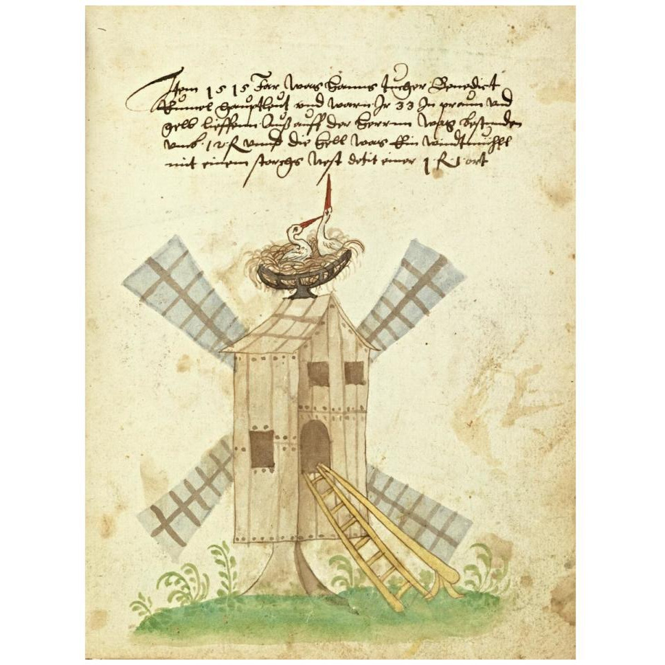 Civic festival of the Nuremberg Schembartlauf - Windmill-Paper Art-32&quotx42"