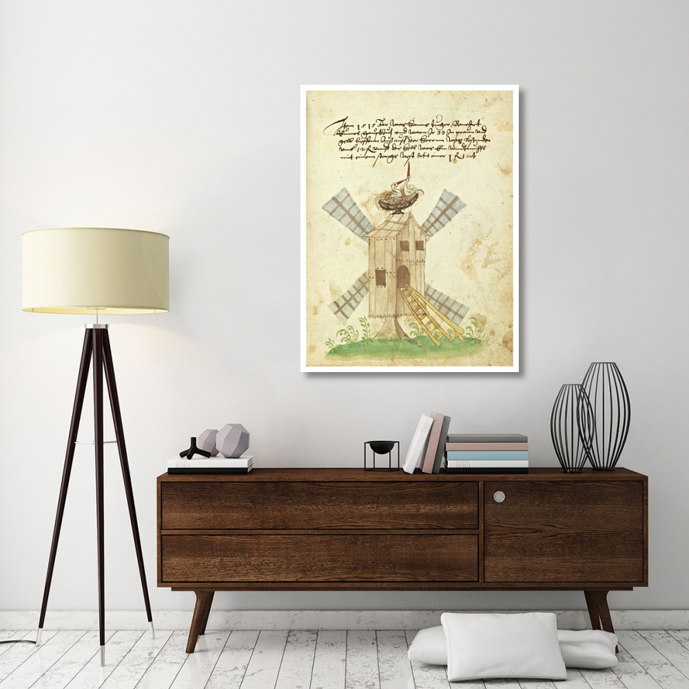 Civic festival of the Nuremberg Schembartlauf - Windmill-Paper Art-38&quotx50"