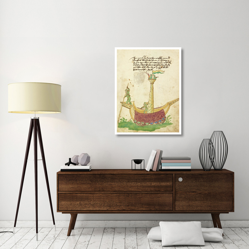 Civic festival of the Nuremberg Schembartlauf - Ship Float-Paper Art-32&quotx42"
