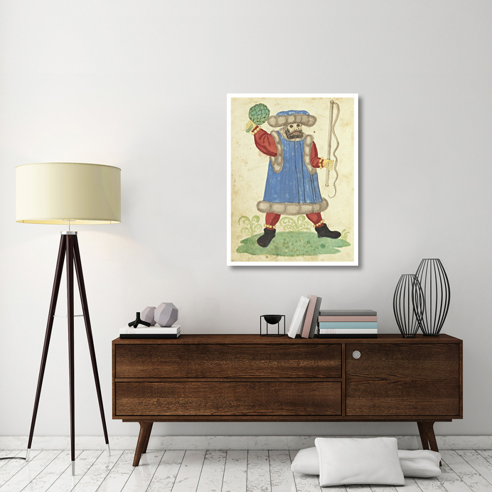 Civic festival of the Nuremberg Schembartlauf - Blue Costume-Paper Art-32&quotx42"