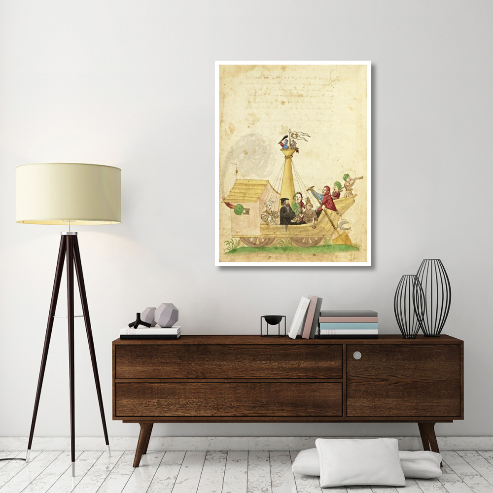Civic festival of the Nuremberg Schembartlauf - Ship Float-Paper Art-38&quotx50"