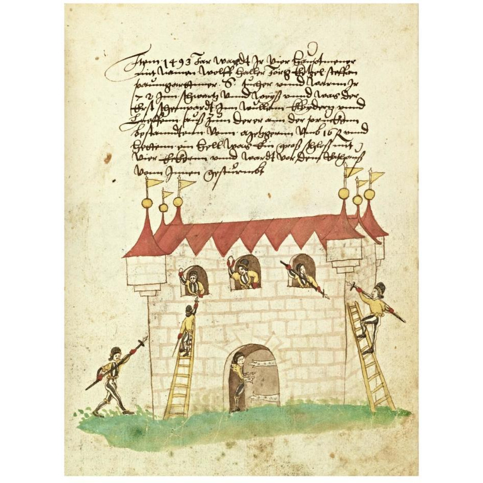 Civic festival of the Nuremberg Schembartlauf - Castle-Paper Art-20&quotx26"