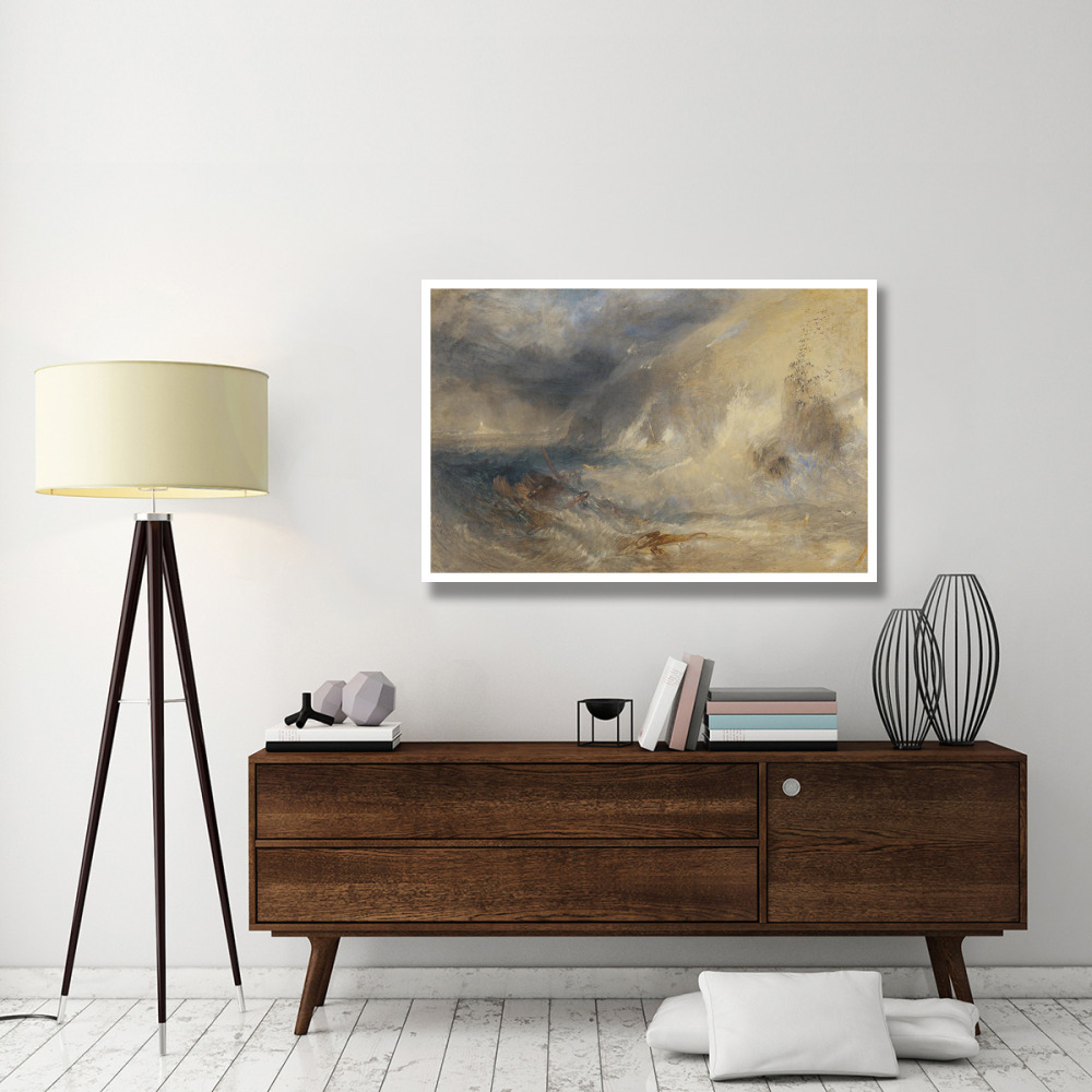 Long Ship's Lighthouse, Land's End-Paper Art-50&quotx34"