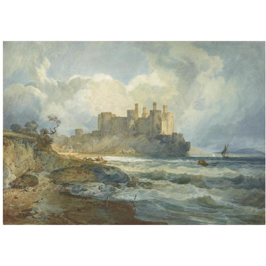 Conway Castle, North Wales-Paper Art-24&quotx17"