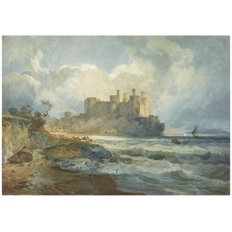 Conway Castle, North Wales-Paper Art-42&quotx30"