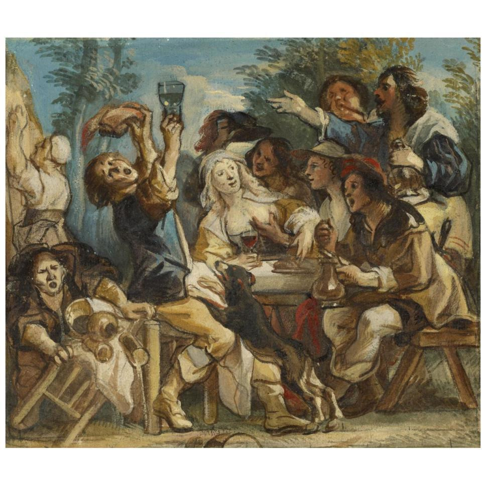 A Merry Company-Paper Art-38&quotx33"