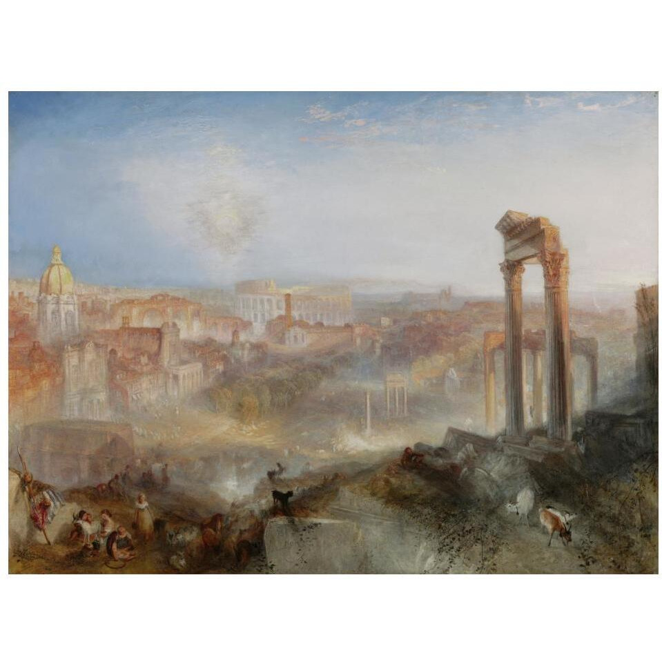 Modern Rome - Campo Vaccino-Paper Art-18&quotx14"