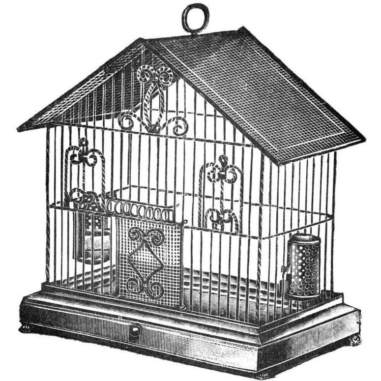 Etchings Birdcage - Peaked top, twisted wire detail.-Paper Art-32&quotx32"