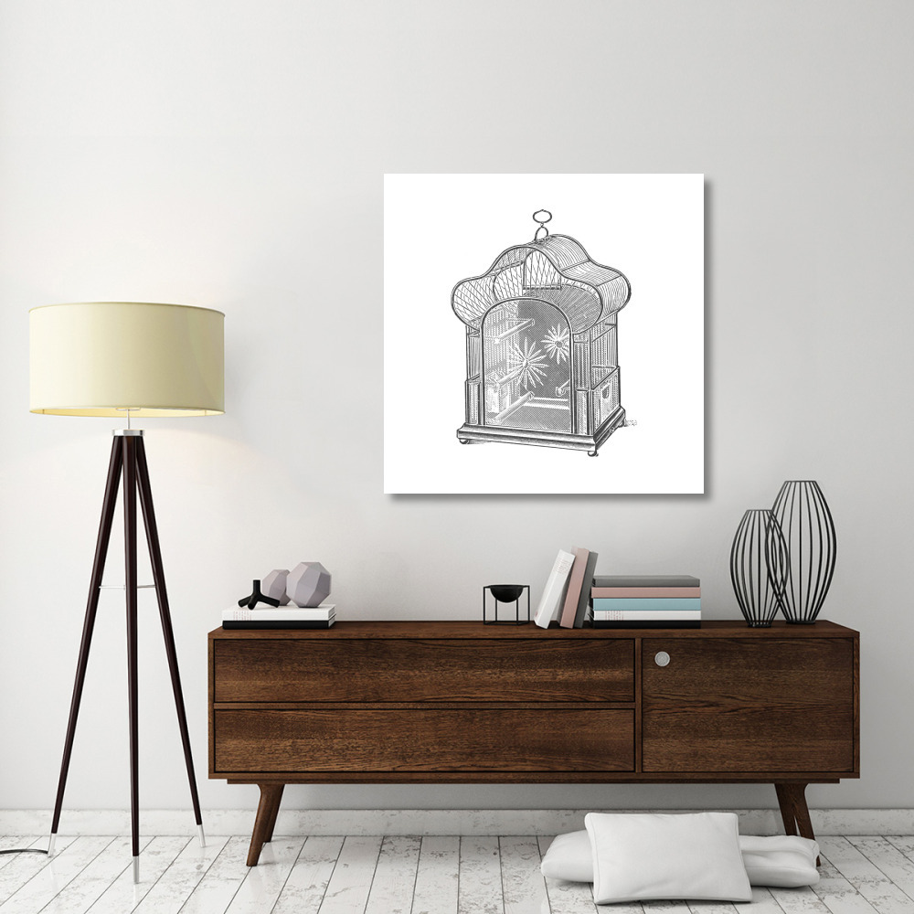 Etchings Birdcage - Palmate top, daisy detail.-Paper Art-42&quotx42"