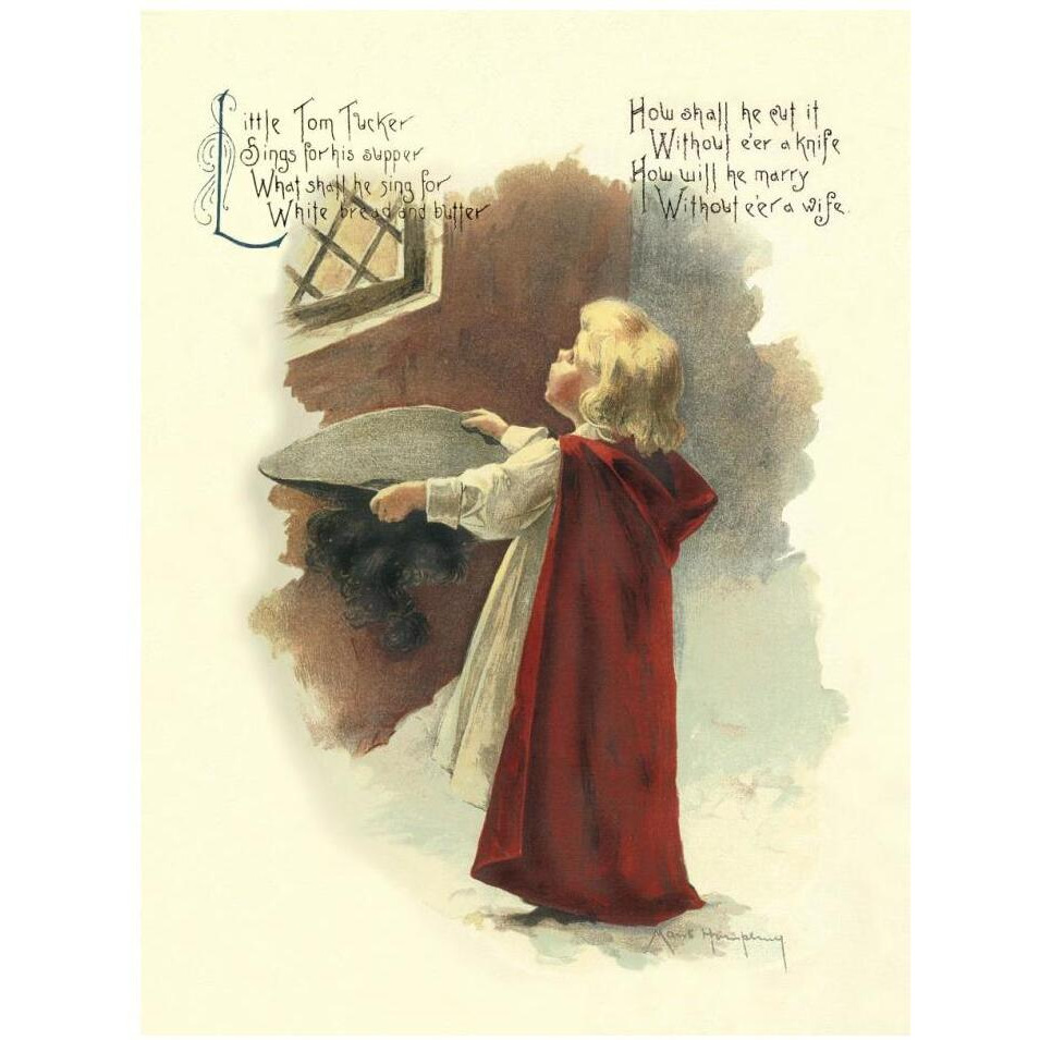 Nursery Rhymes Little Tom Tucker-Paper Art-14&quotx18"