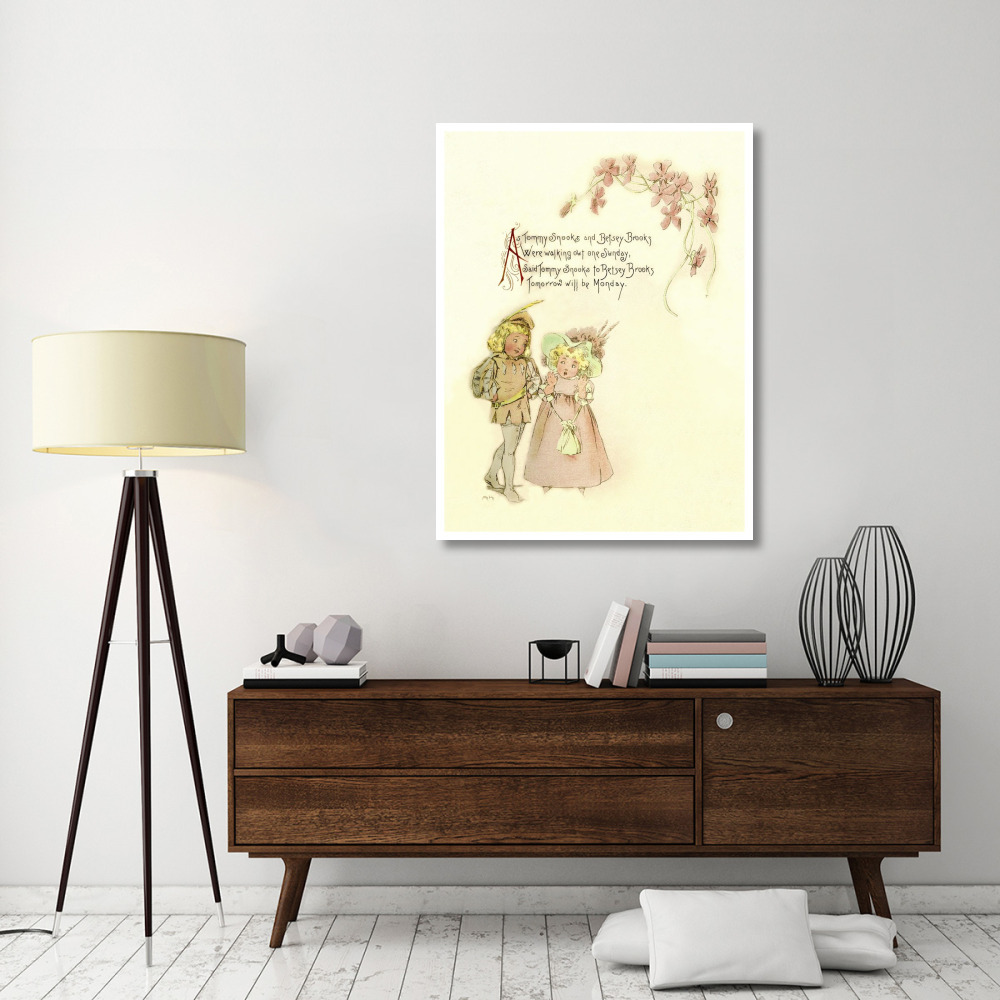 Nursery Rhymes Tommy Snooks and Betsey Brooks-Paper Art-38&quotx50"