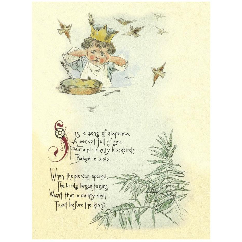 Nursery Rhymes Sing a Song of Sixpence-Paper Art-20&quotx26"