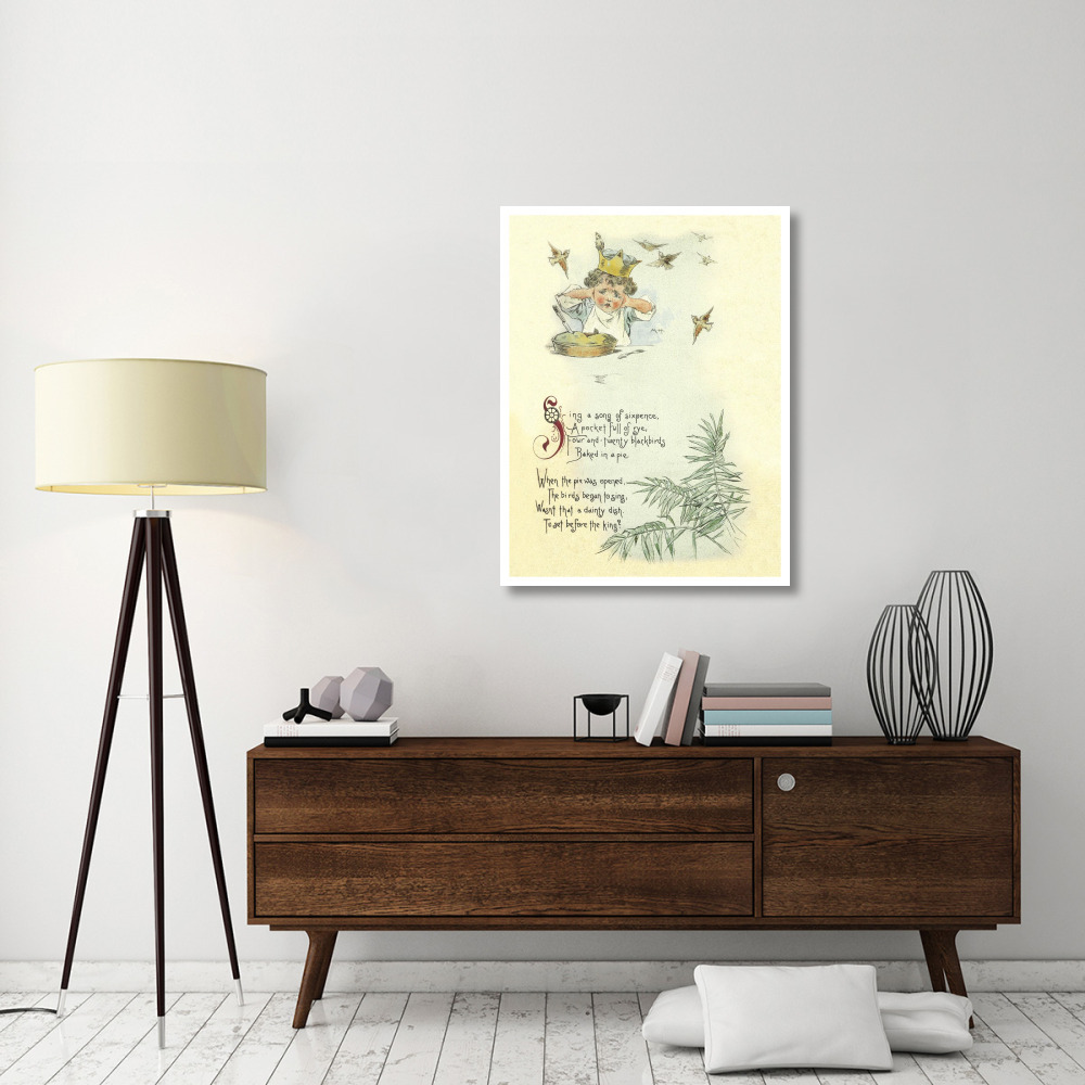 Nursery Rhymes Sing a Song of Sixpence-Paper Art-32&quotx42"