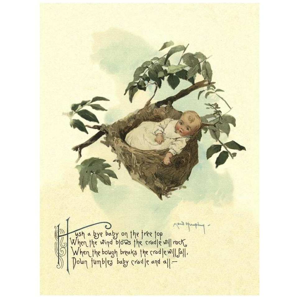 Nursery Rhymes Hush A Bye Baby-Paper Art-14&quotx18"