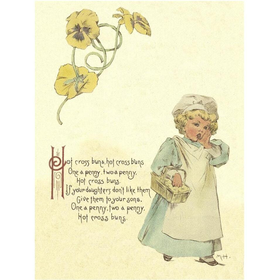 Nursery Rhymes Hot Cross Buns-Paper Art-32&quotx42"