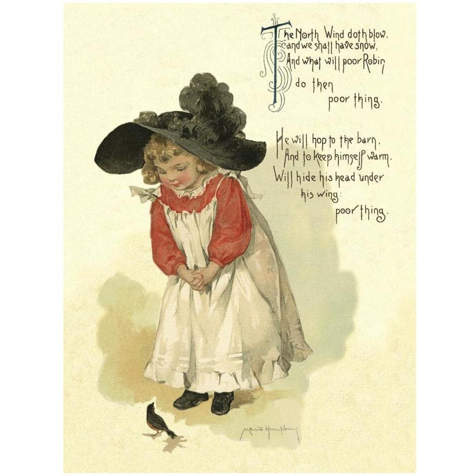 Nursery Rhymes North Wind Doth Blow-Paper Art-26&quotx34"
