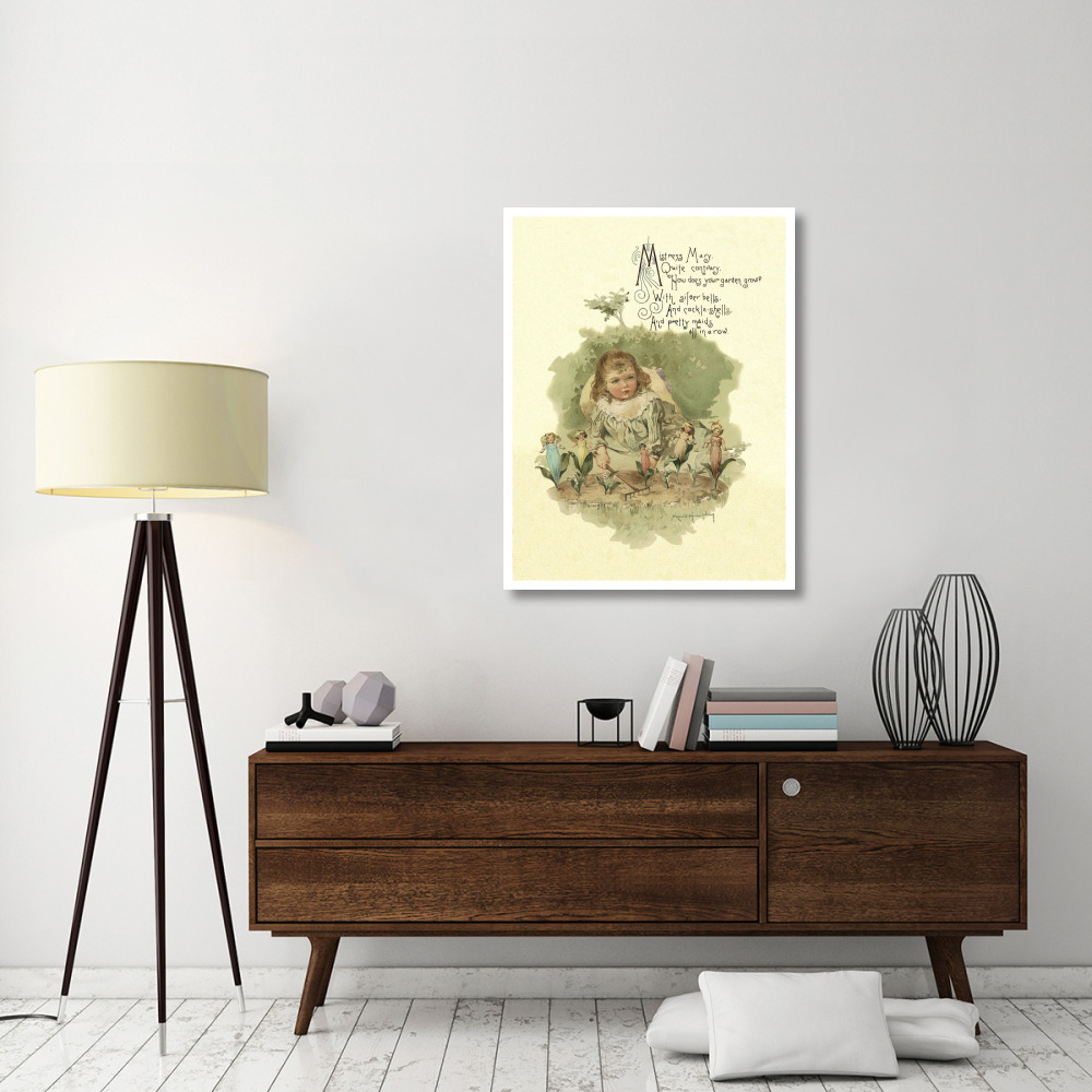 Nursery Rhymes Mistress Mary Quite Contrary-Paper Art-32&quotx42"