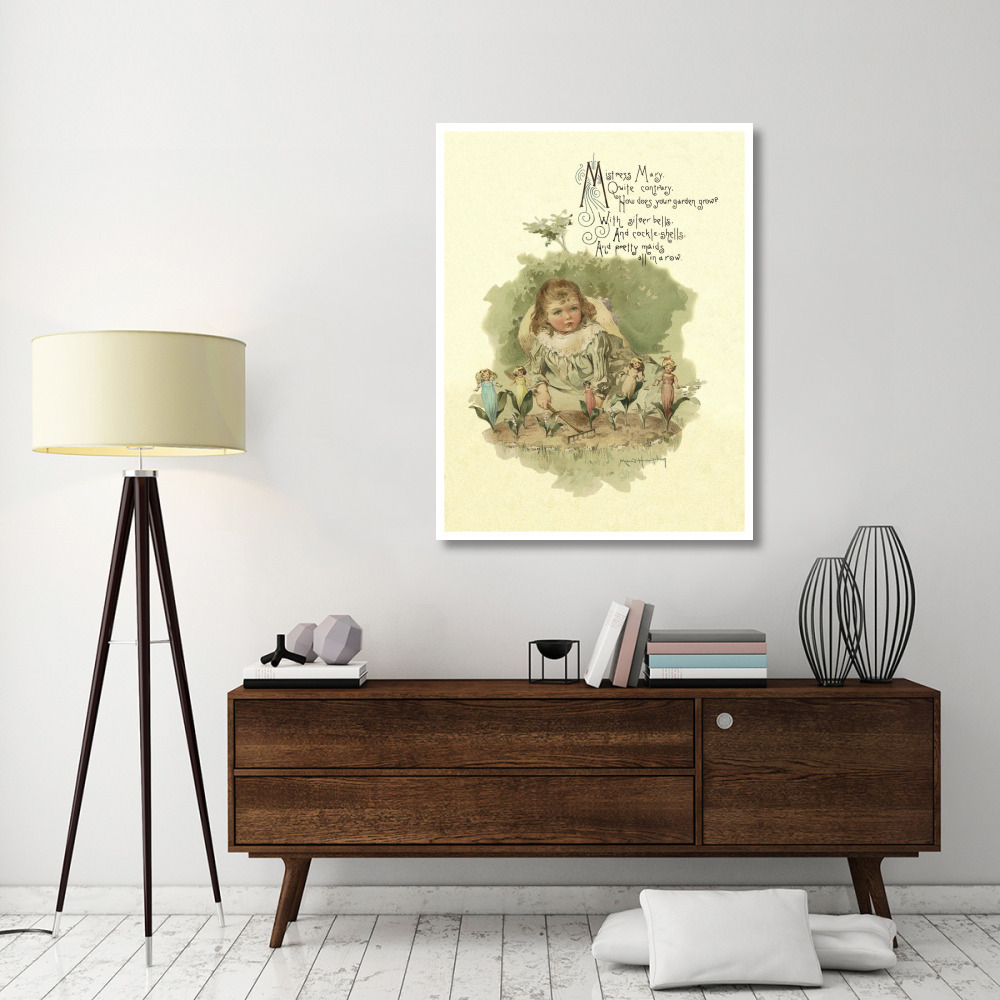 Nursery Rhymes Mistress Mary Quite Contrary-Paper Art-38&quotx50"