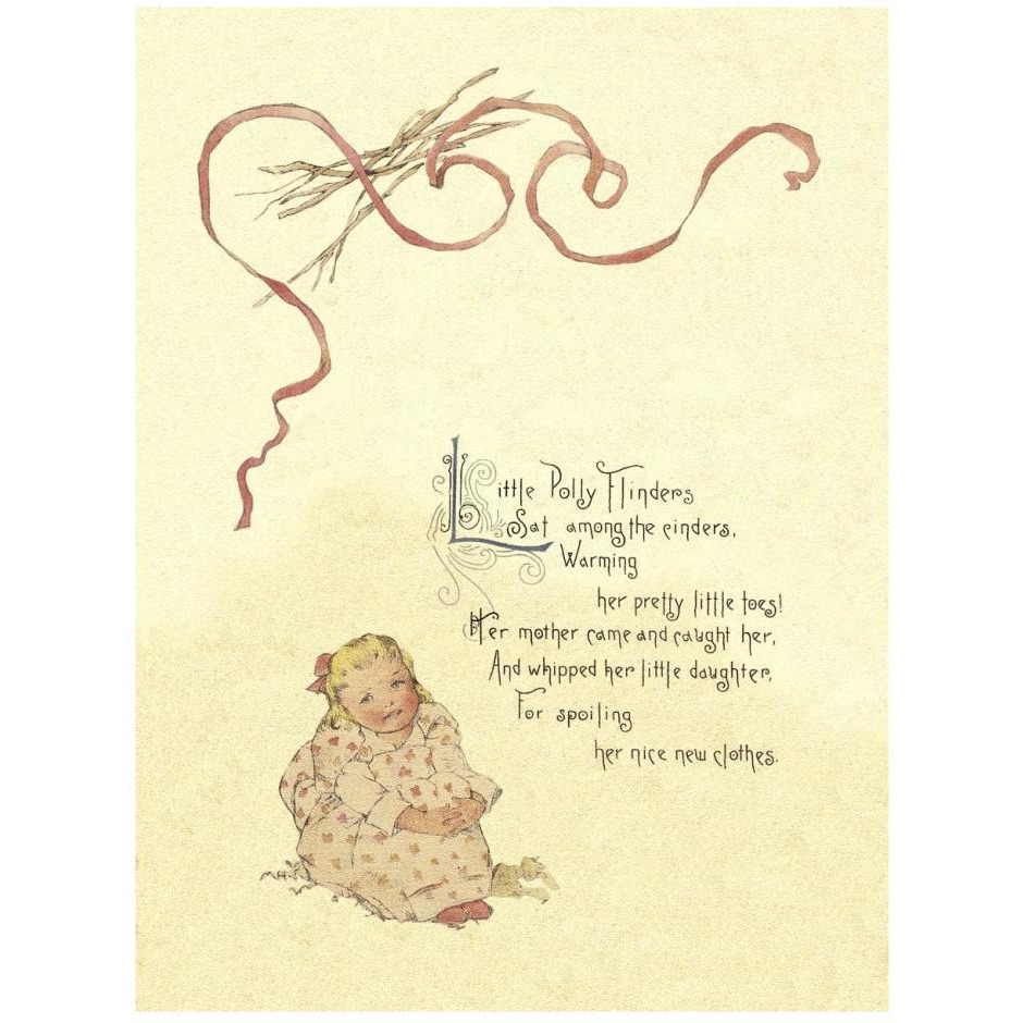 Nursery Rhymes Little Polly Flinders-Paper Art-20&quotx26"