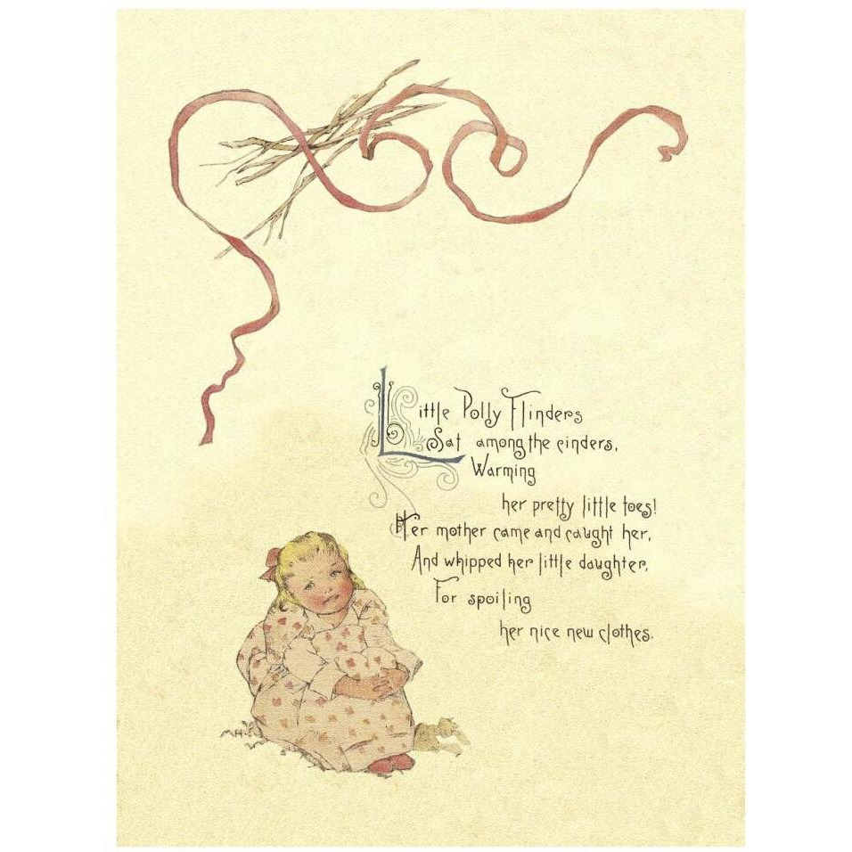 Nursery Rhymes Little Polly Flinders-Paper Art-26&quotx34"
