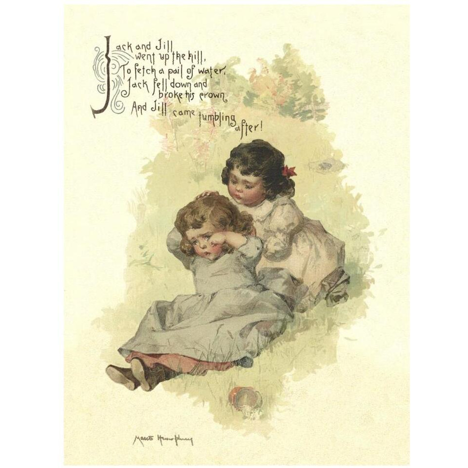 Nursery Rhymes Jack and Jill-Paper Art-14&quotx18"