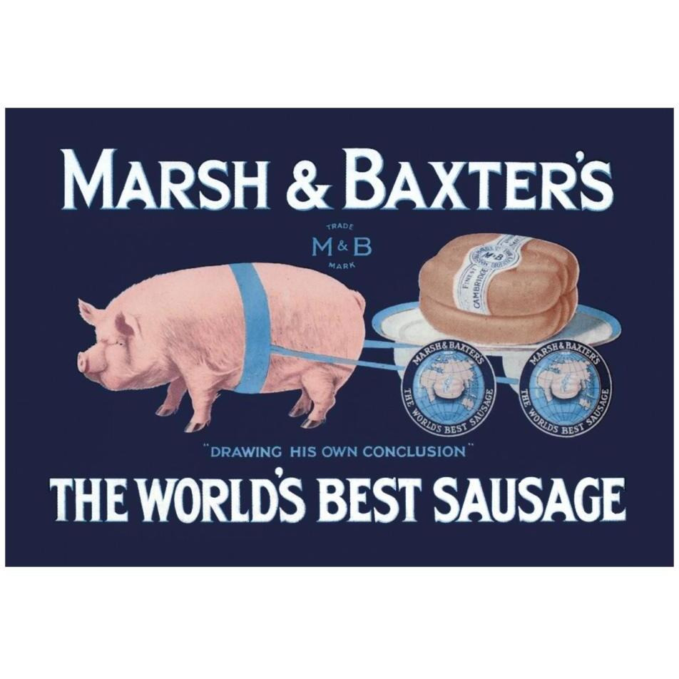 Pigs and Pork Marsh and Baxter's World's Best Sausage-Paper Art-32&quotx22"