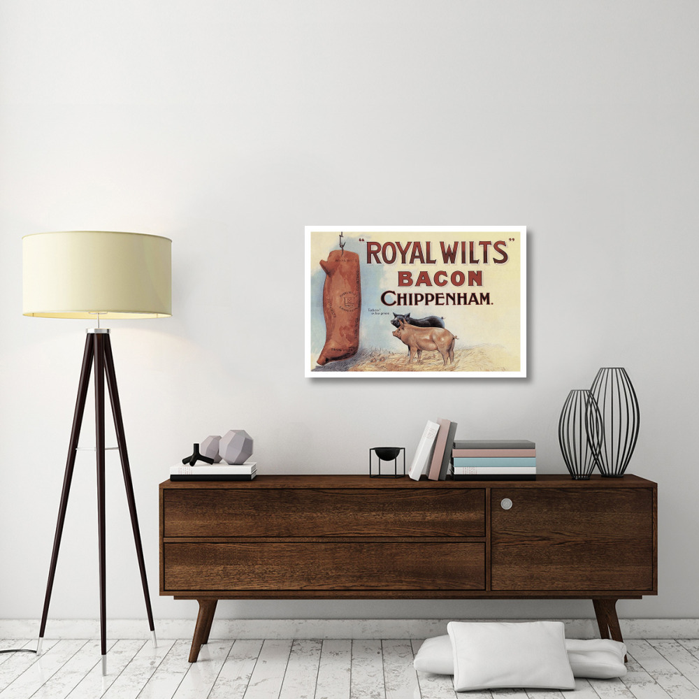 Pigs and Pork Royal Wilts Bacon-Paper Art-38&quotx26"