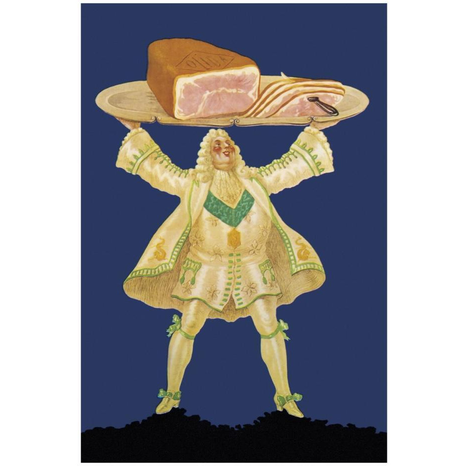 Pigs and Pork Ham Platter-Paper Art-18&quotx26"