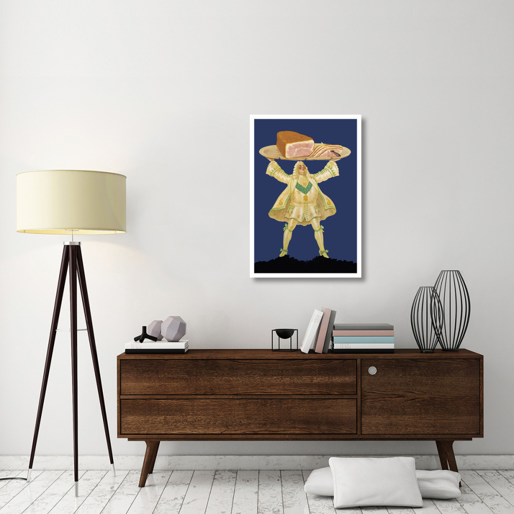 Pigs and Pork Ham Platter-Paper Art-26&quotx38"