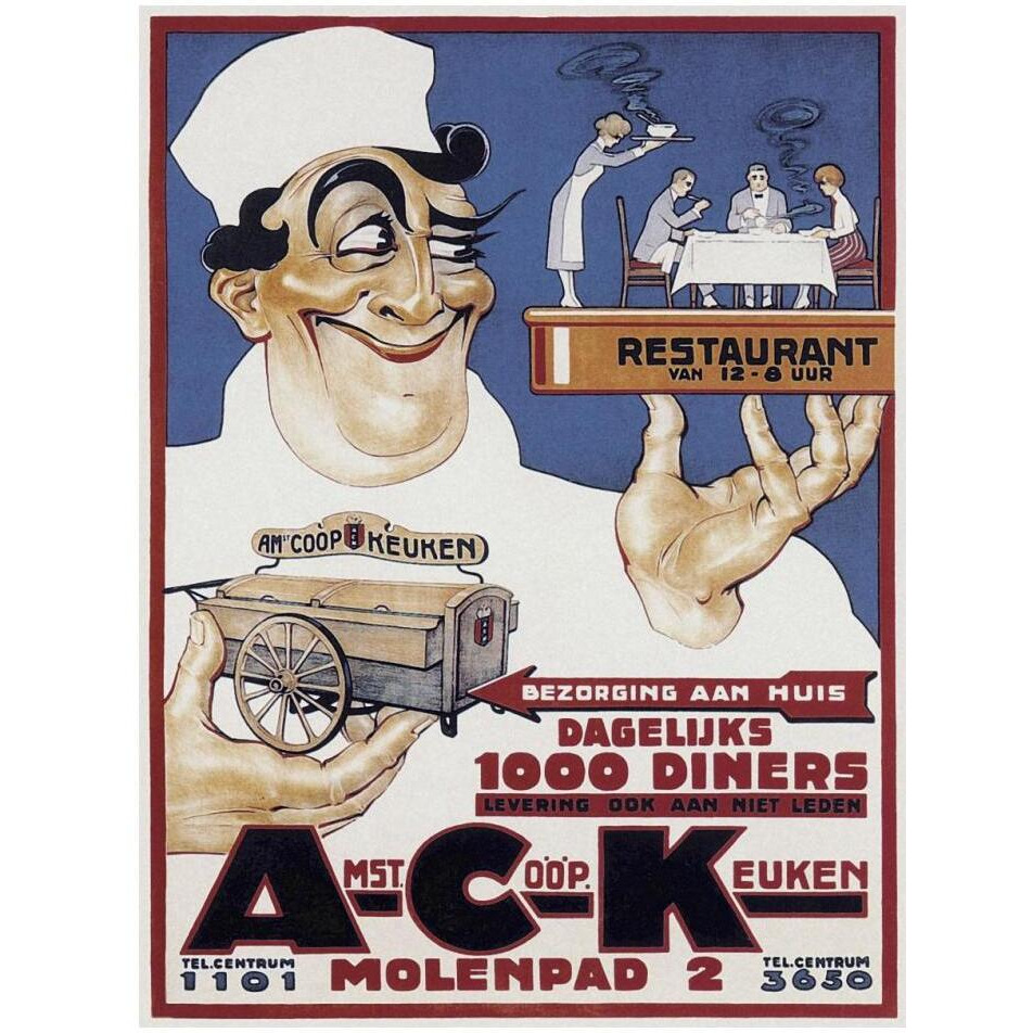 Cooks Amst Coop Keuken-Paper Art-14&quotx18"