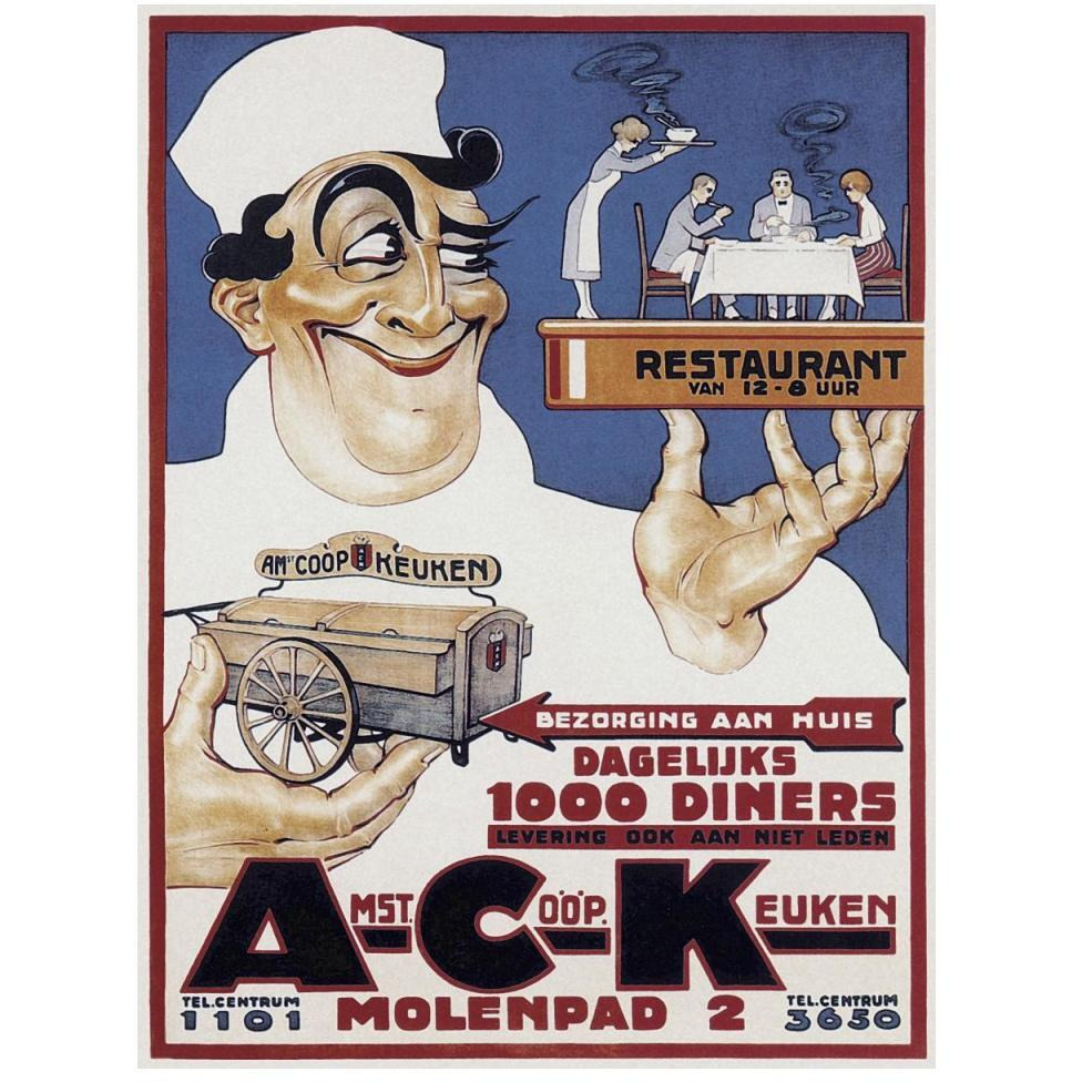 Cooks Amst Coop Keuken-Paper Art-38&quotx50"