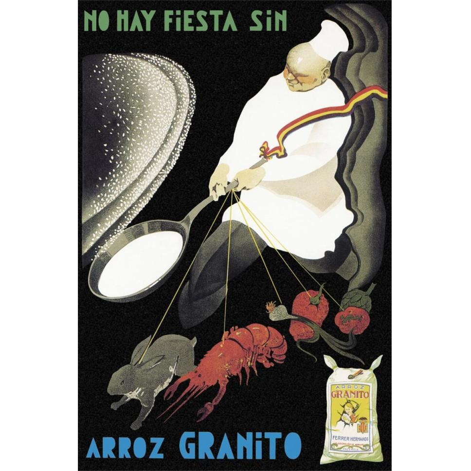 Cooks No Hay Fiesta Sin Arroz Granito-Paper Art-42&quotx62"
