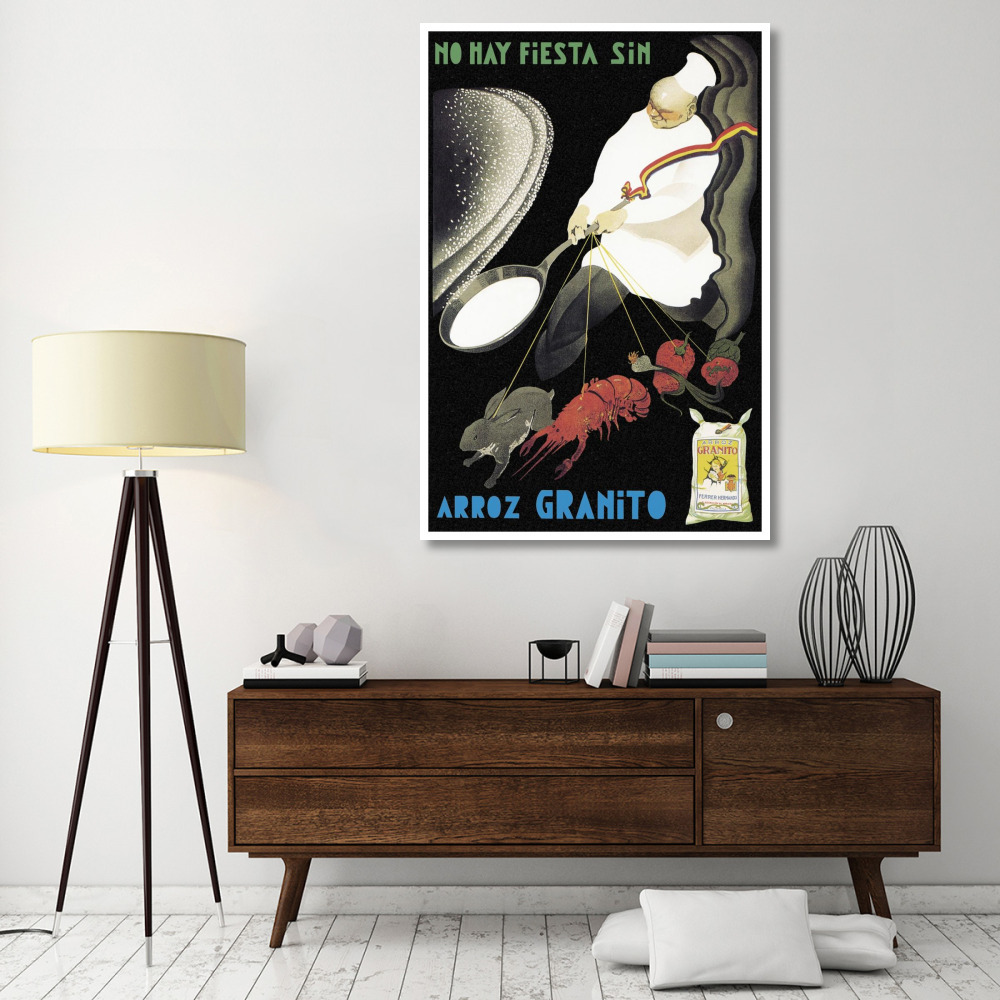 Cooks No Hay Fiesta Sin Arroz Granito-Paper Art-42&quotx62"