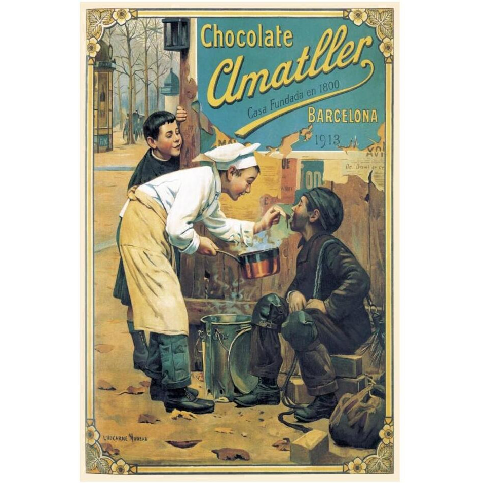 Cooks Chocolate Amatller-Paper Art-14&quotx20"